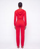 Rouge Velour Sweatpants