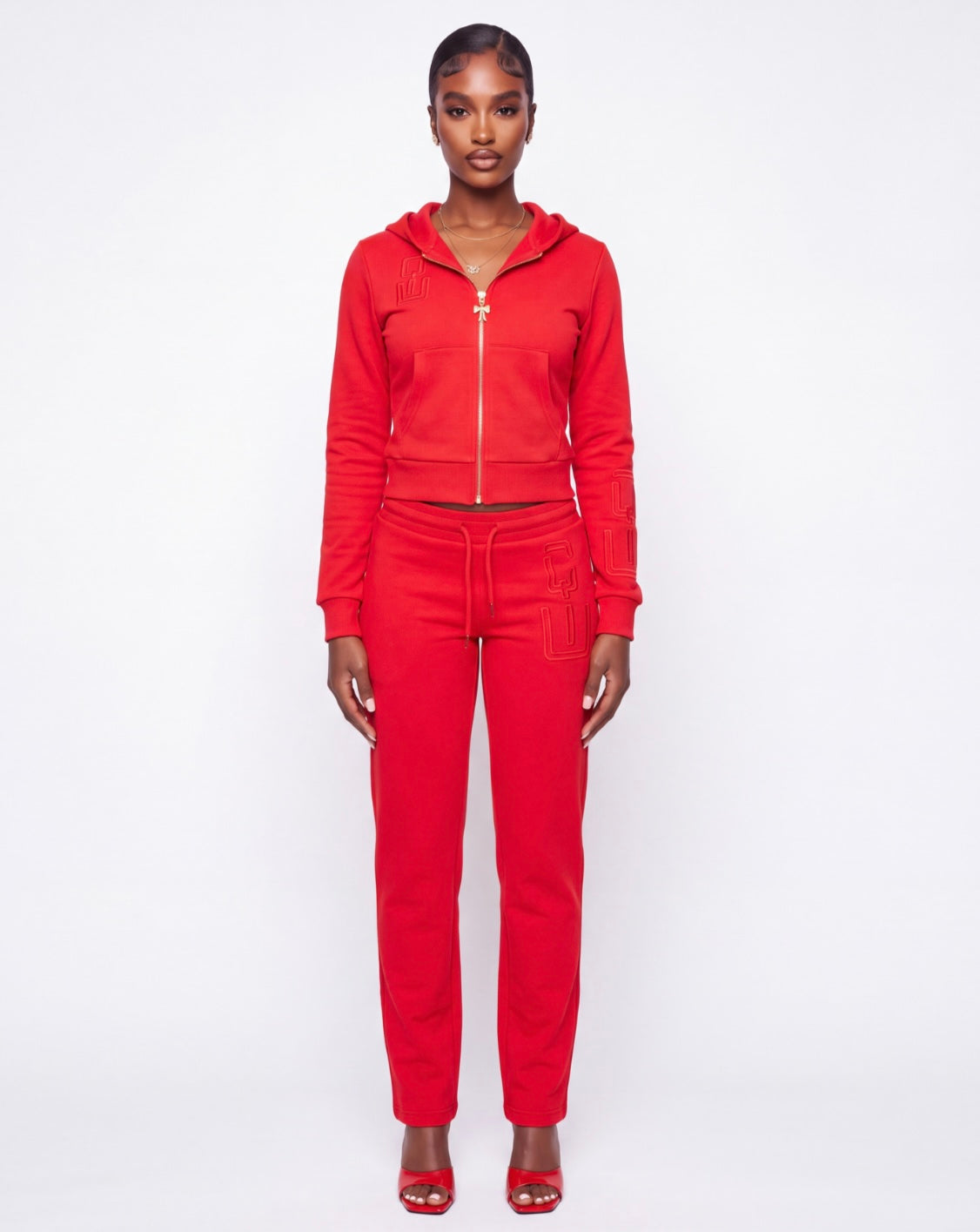 Rouge Velour Sweatpants